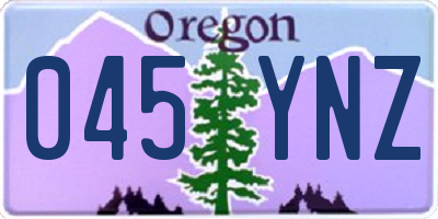 OR license plate 045YNZ