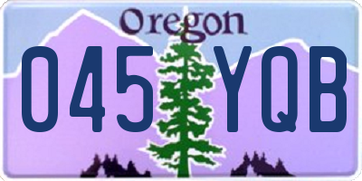 OR license plate 045YQB