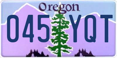 OR license plate 045YQT
