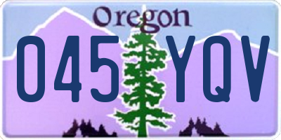 OR license plate 045YQV