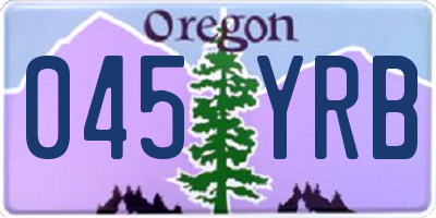 OR license plate 045YRB