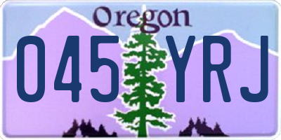 OR license plate 045YRJ