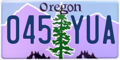OR license plate 045YUA