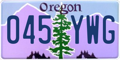 OR license plate 045YWG