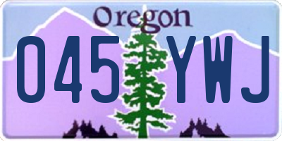 OR license plate 045YWJ