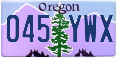 OR license plate 045YWX