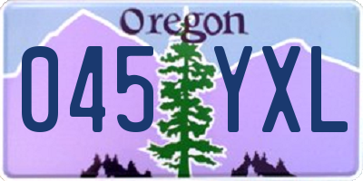 OR license plate 045YXL
