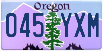 OR license plate 045YXM