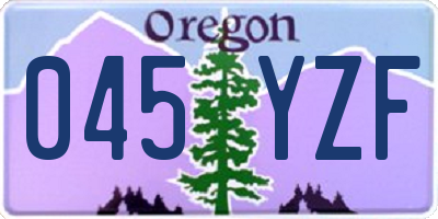 OR license plate 045YZF