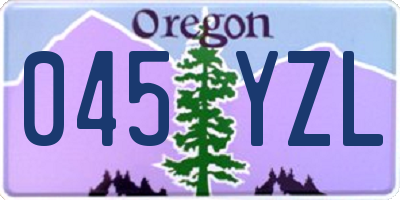 OR license plate 045YZL