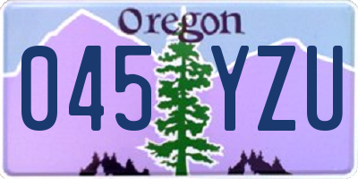 OR license plate 045YZU