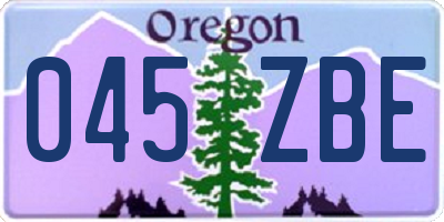 OR license plate 045ZBE