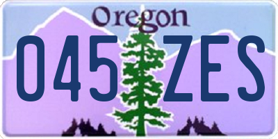 OR license plate 045ZES