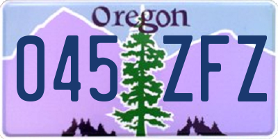 OR license plate 045ZFZ