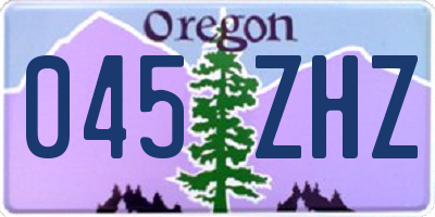 OR license plate 045ZHZ