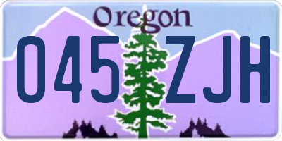 OR license plate 045ZJH
