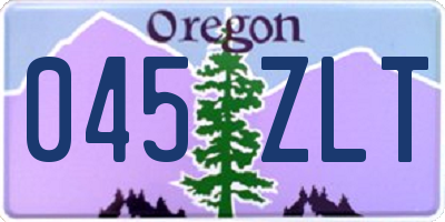OR license plate 045ZLT