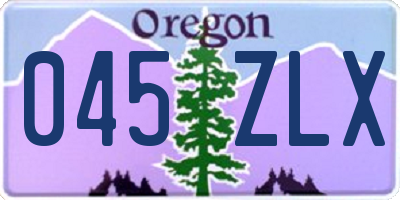 OR license plate 045ZLX