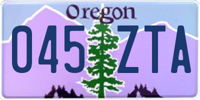 OR license plate 045ZTA