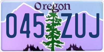 OR license plate 045ZUJ