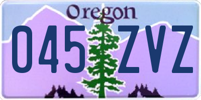 OR license plate 045ZVZ