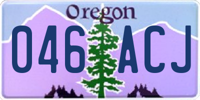 OR license plate 046ACJ