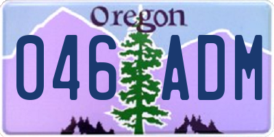 OR license plate 046ADM