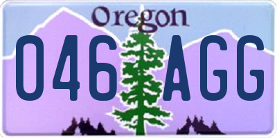 OR license plate 046AGG