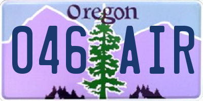 OR license plate 046AIR