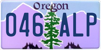 OR license plate 046ALP