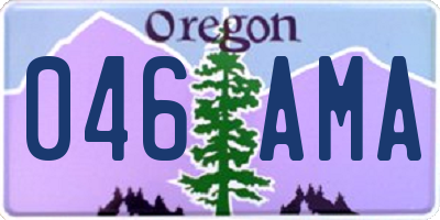 OR license plate 046AMA