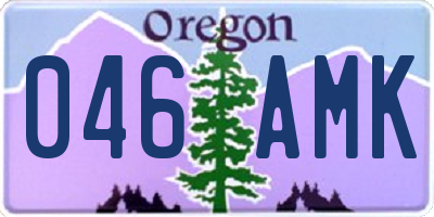 OR license plate 046AMK