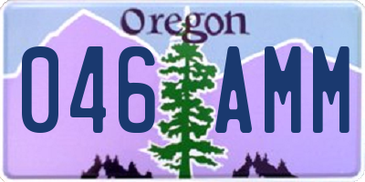 OR license plate 046AMM