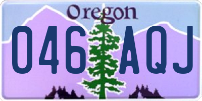 OR license plate 046AQJ