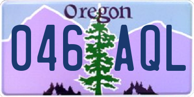 OR license plate 046AQL