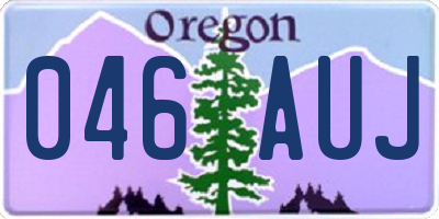 OR license plate 046AUJ