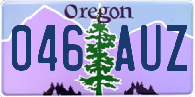 OR license plate 046AUZ