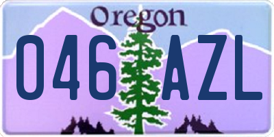 OR license plate 046AZL