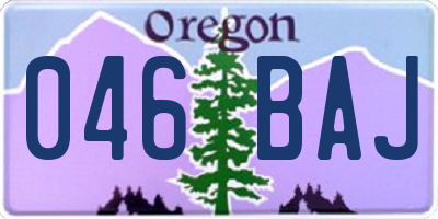 OR license plate 046BAJ