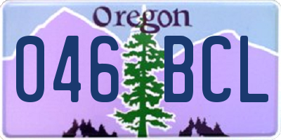 OR license plate 046BCL