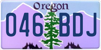 OR license plate 046BDJ