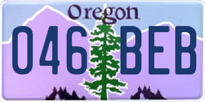 OR license plate 046BEB
