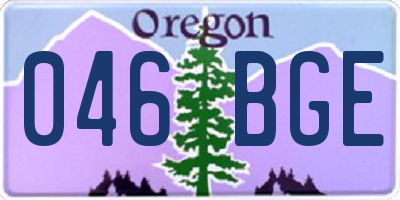 OR license plate 046BGE