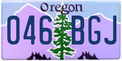 OR license plate 046BGJ