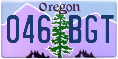 OR license plate 046BGT