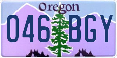 OR license plate 046BGY