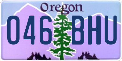 OR license plate 046BHU
