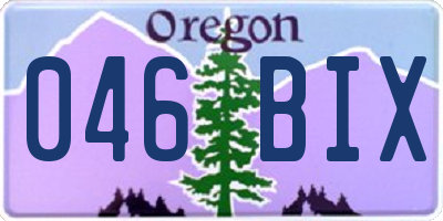 OR license plate 046BIX