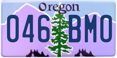 OR license plate 046BMO