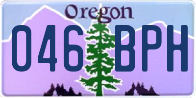 OR license plate 046BPH